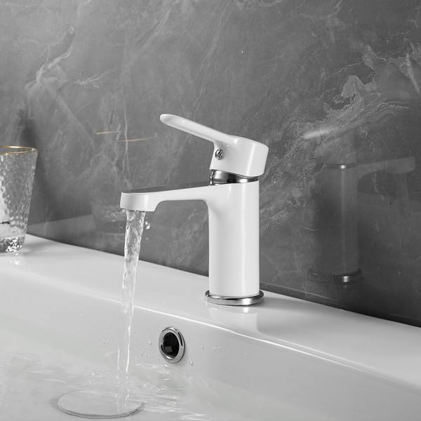 Изображение товара Смеситель Shevanik S8101F (белый/хром)