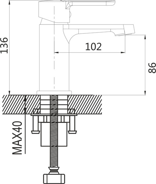 Изображение товара Смеситель Shevanik S8101F (белый/хром)