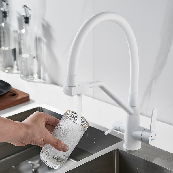 Изображение товара Смеситель Shevanik S968C (белый)