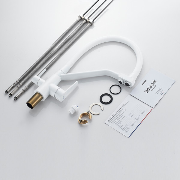 Изображение товара Смеситель Shevanik S968C (белый)