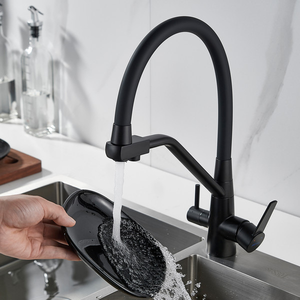 Изображение товара Смеситель Shevanik S968H (черный/матовый)