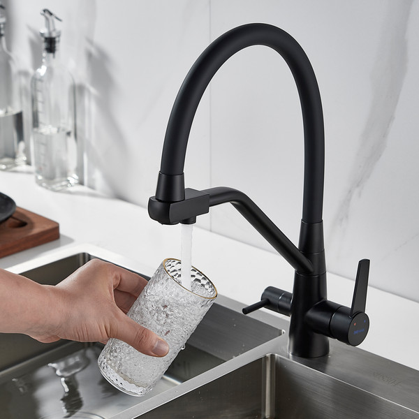 Изображение товара Смеситель Shevanik S968H (черный/матовый)