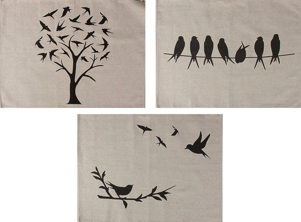 Набор полотенец Pole Kvetak (Беларускі лён) 46x60 24С27-ШР/р.п/фкор/к (1 Ласточки-Касатки 374/сорт 1)