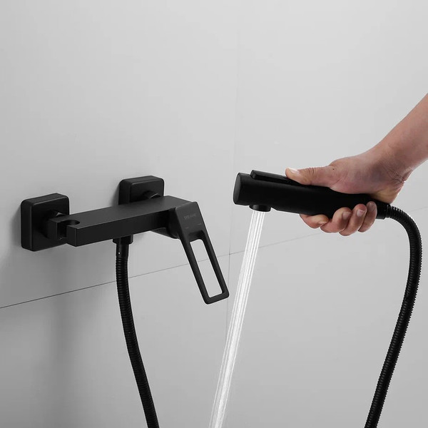 Изображение товара Гигиенический душ со смесителем Shevanik S6805H-1 (черный)