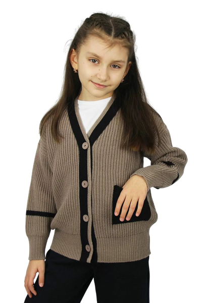 Изображение товара Кофта детская Polesie 4С0656-Д43 (р.134,140-64, бледно-коричневый)