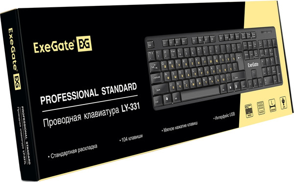 Изображение товара Клавиатура ExeGate LY-331 Black Color Box USB / EX263905RUS