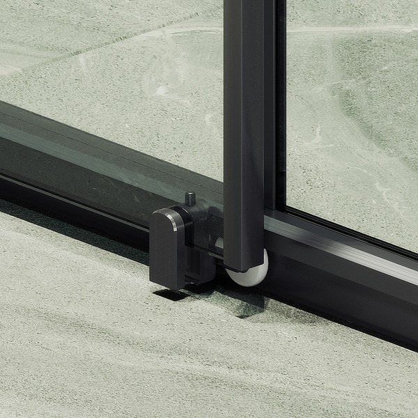 Изображение товара Душевая дверь MaybahGlass 195x120 / MGD-1276-6 (бесцветный/черный)