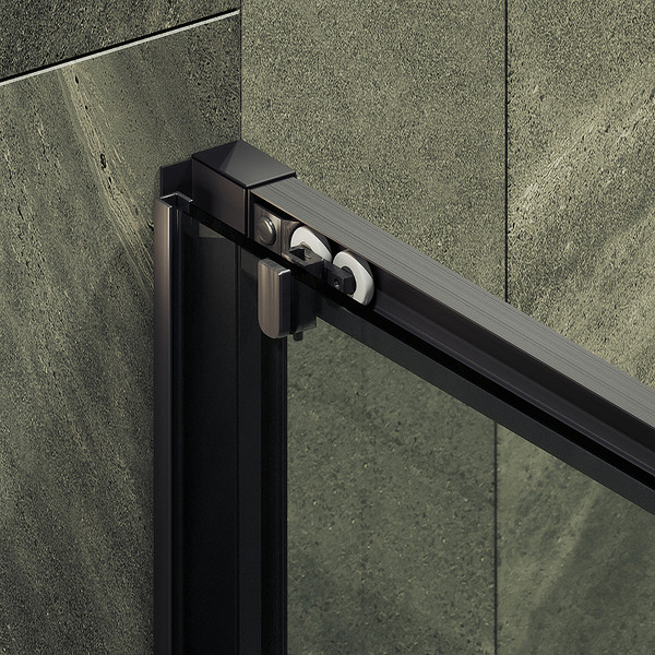 Изображение товара Душевая дверь MaybahGlass 195x120 / MGD-1276-6 (бесцветный/черный)