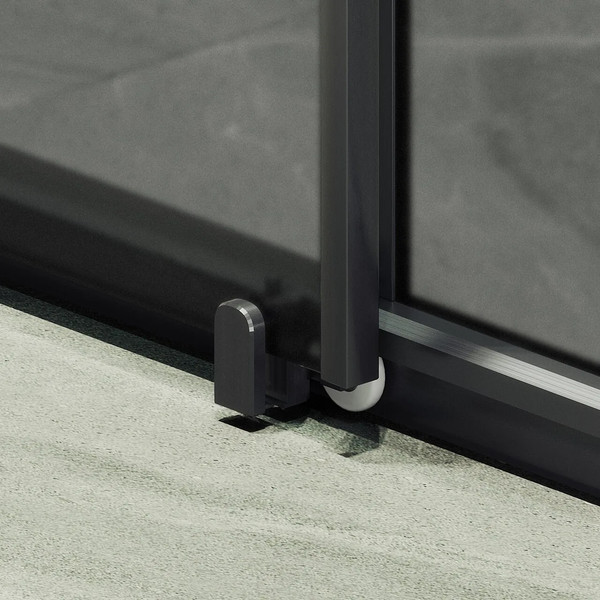 Изображение товара Душевая дверь MaybahGlass 195x120 / MGD-1288-6 (графит матовый/черный)