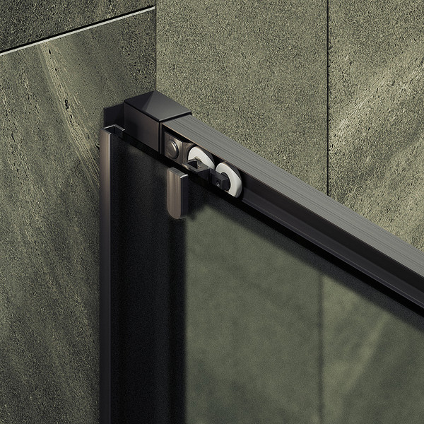 Изображение товара Душевая дверь MaybahGlass 195x120 / MGD-1280-6 (сатин/черный)