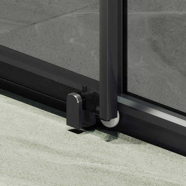 Изображение товара Душевая дверь MaybahGlass 195x150 / MGD-1285-6 (графит/черный)