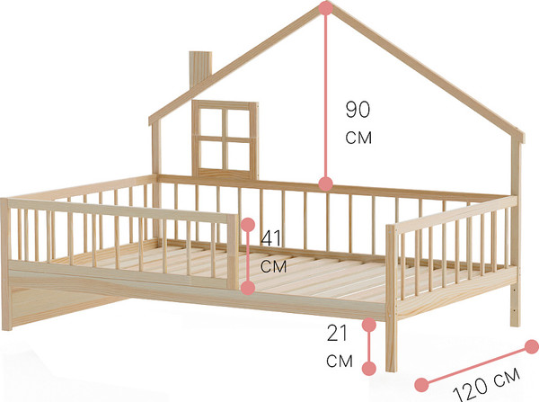 Изображение товара Кровать-тахта Dipriz Loki 90x200 / Д.80063.1 (без отделки)