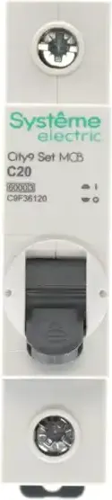 Изображение товара Выключатель автоматический Systeme (Schneider) Electric City9 Set С 20А 1P 6kA 230В / C9F36120