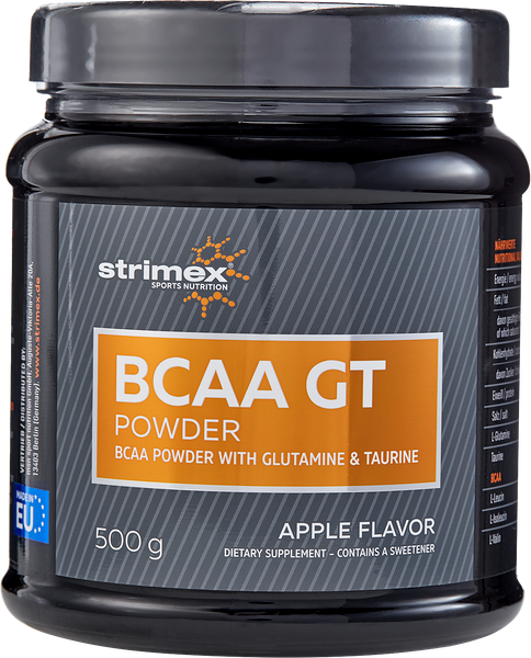 Изображение товара Аминокислоты BCAA Strimex GT (500г, яблоко)
