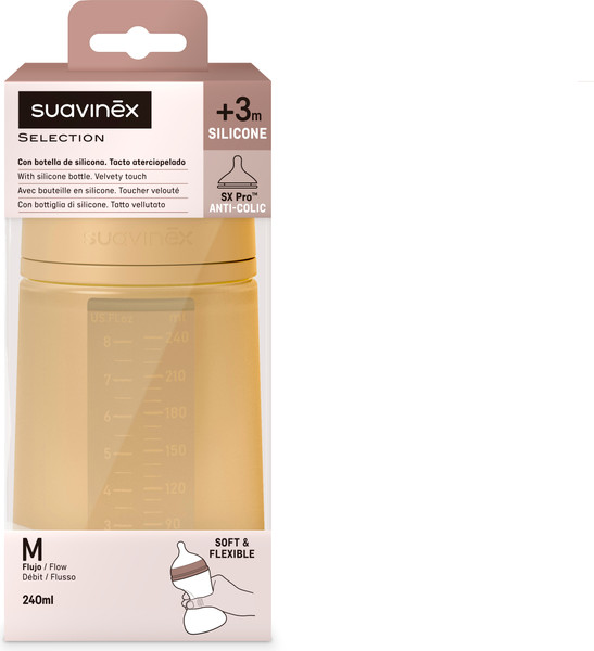 Изображение товара Бутылочка для кормления Suavinex Must S Silicone Feed Bot 240 Fis / 308069