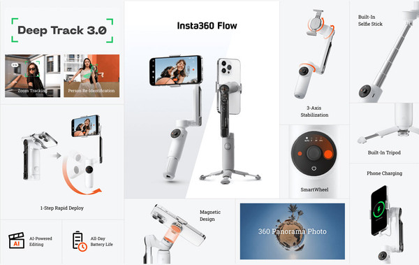 Изображение товара Стедикам Insta360 Flow Creator Kit / CINSABBA(Flow02) (белый)