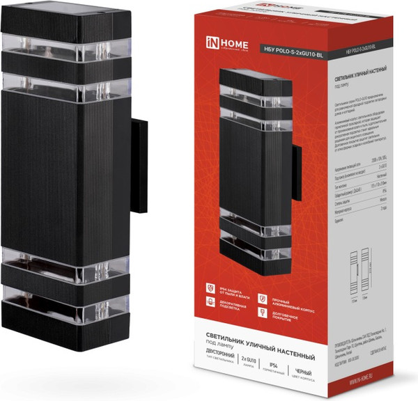 Изображение товара Бра уличное INhome НБУ POLO-S-2xGU10-BL / 4690612055817