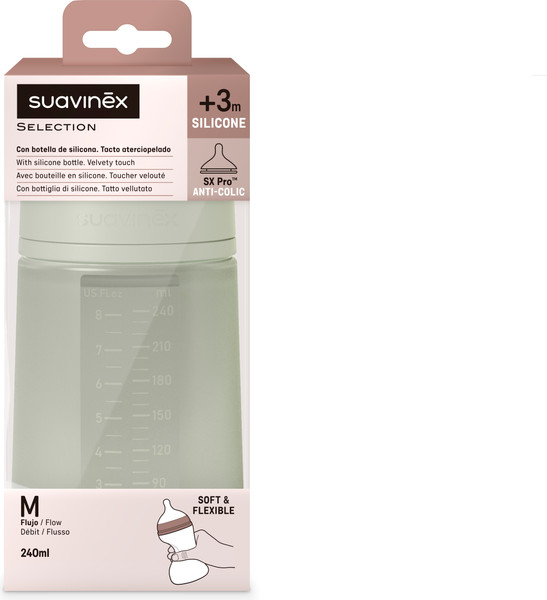 Изображение товара Бутылочка для кормления Suavinex Gr S Silicone Feed Bot 240 Fis / 308070