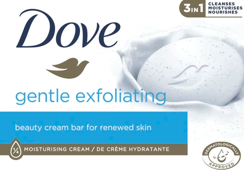 Изображение товара Мыло твердое Dove Gentle Exfoliating Увлажняющее (135г)