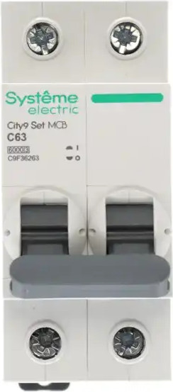 Изображение товара Выключатель автоматический Systeme (Schneider) Electric City9 Set С 63А 2P 6kA 230В / C9F36263