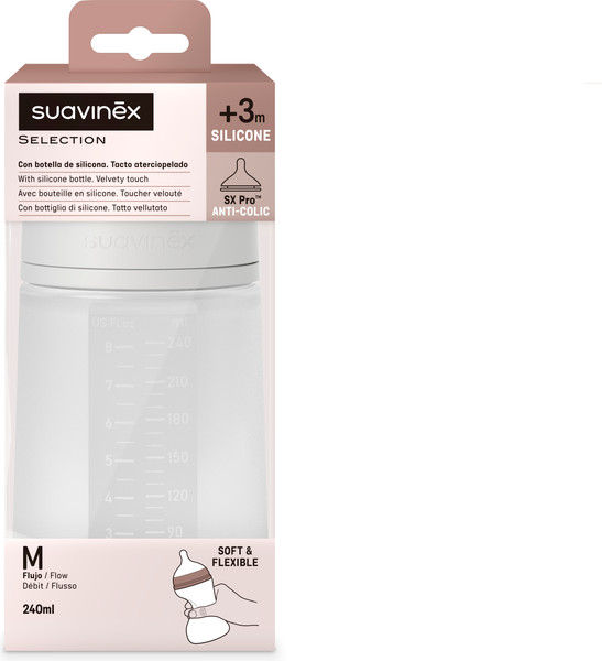 Изображение товара Бутылочка для кормления Suavinex TR S Silicone Feed Bot 240 Fis / 308073