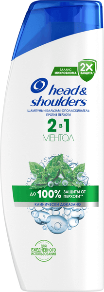 Изображение товара Шампунь для волос Head & Shoulders Ментол против перхоти 2в1 (360мл)