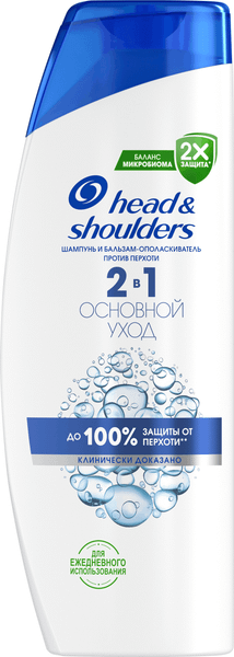 Изображение товара Шампунь-кондиционер для волос Head & Shoulders Основной уход против перхоти 2в1 (360мл)