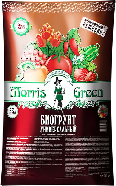 Изображение товара Грунт для растений Morris Green БИОгрунт Универсальный с биогумусом (33л)