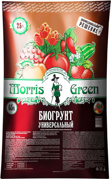 Изображение товара Грунт для растений Morris Green БИОгрунт Универсальный с биогумусом (65л)