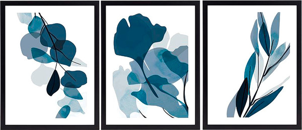 Изображение товара Картины Мирам Абстракция. Синяя акварель / 230403098 (3шт, 30x40)