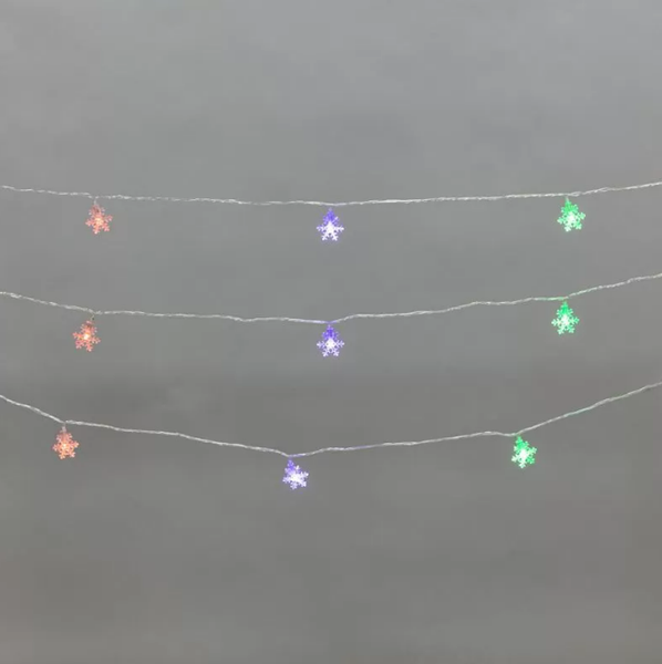 Изображение товара Светодиодная гирлянда Neon-Night Снежинки 304-024 (5м, мультиколор)