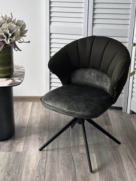 Изображение товара Стул M-City Astra / 621M05768 (зеленый Sonic 77 ткань/7525-156 велюр/черный)