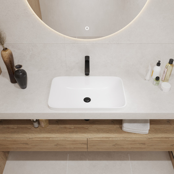 Изображение товара Умывальник Lauter 21370 + клапан 21190G + сифон 21635G (золото)