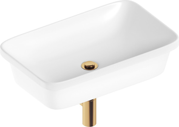 Изображение товара Умывальник Lauter 21370 + клапан 21190G + сифон 21635G (золото)