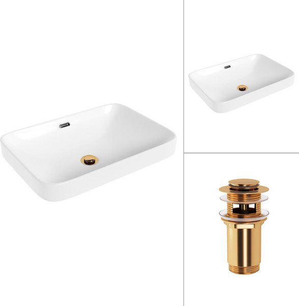 Изображение товара Умывальник Lauter 21441A + клапан 21190G