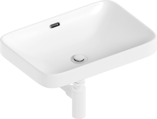 Изображение товара Умывальник Lauter 21441A + клапан 21190W + сифон 21635W (белый матовый)