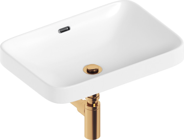 Изображение товара Умывальник Lauter 21441A + клапан 21190G + сифон 21635G (золото)