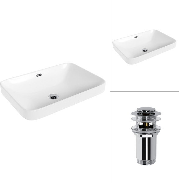 Изображение товара Умывальник Lauter 21441B + клапан 21190CH