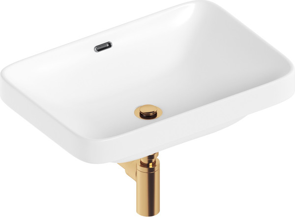 Изображение товара Умывальник Lauter 21441B + клапан 21190G + сифон 21635G (золото)