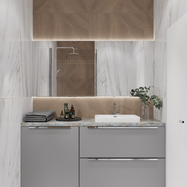 Изображение товара Умывальник Lauter 21441B + клапан 21190B + сифон 21635B (черный матовый)