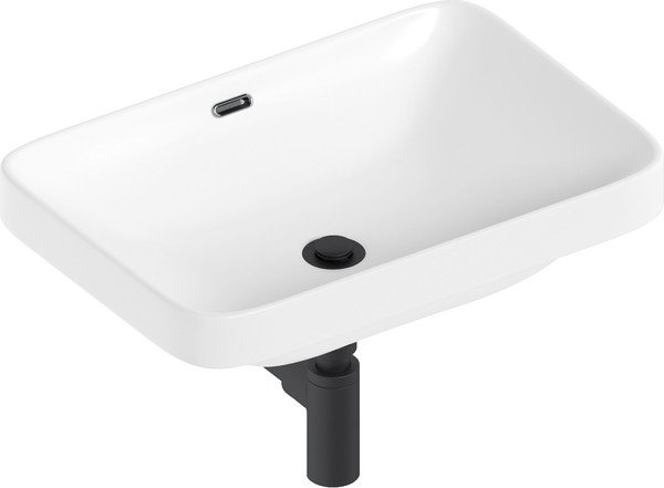 Изображение товара Умывальник Lauter 21441B + клапан 21190B + сифон 21635B (черный матовый)