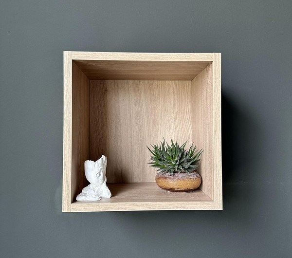 Изображение товара Полка ML Smart Group Свирь с задней стенкой 35x25x35 (дуб кендал натуральный)