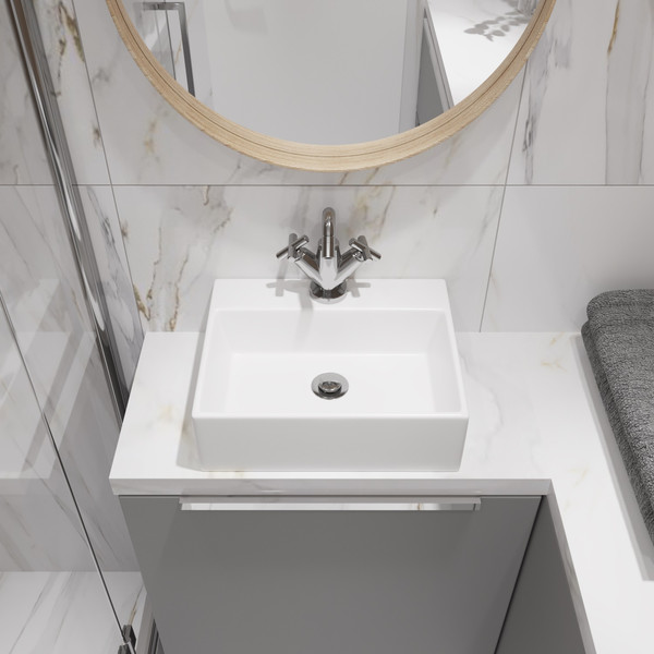 Изображение товара Умывальник Lauter 21344 + клапан 21190G + сифон 21635G (золото)