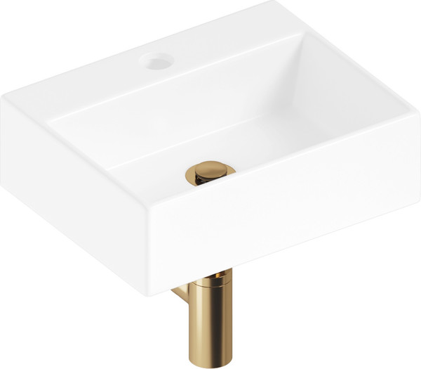 Изображение товара Умывальник Lauter 21344 + клапан 21190G + сифон 21635G (золото)