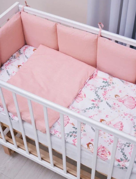 Изображение товара Бортик в кроватку Rant Меланж поплин / 142/2-20 (розовый)