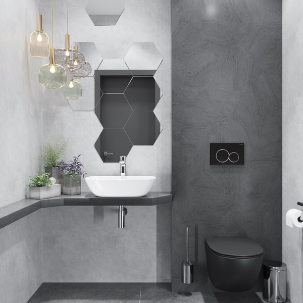 Изображение товара Умывальник Lauter 21454 + клапан 21190W + сифон 21635W (белый матовый)