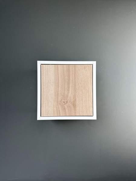 Изображение товара Полка ML Smart Group Соколянка 35x25x35 (фарфор белый/дуб кендал натуральный)