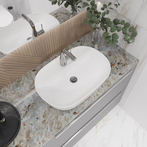 Изображение товара Умывальник Lauter 21460-60 + клапан 21190CH + сифон 21635CH (хром)