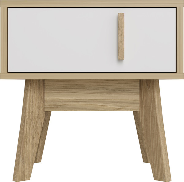 Изображение товара Прикроватная тумба MySTAR Норсан ИВ-125.03 (гикори ричмонд/белый)