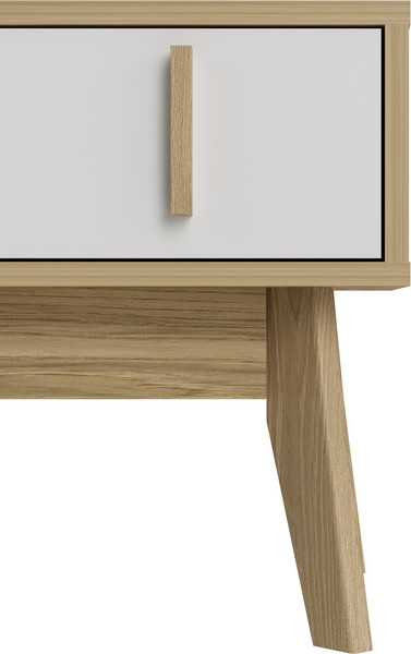 Изображение товара Прикроватная тумба MySTAR Норсан ИВ-125.03 (гикори ричмонд/белый)